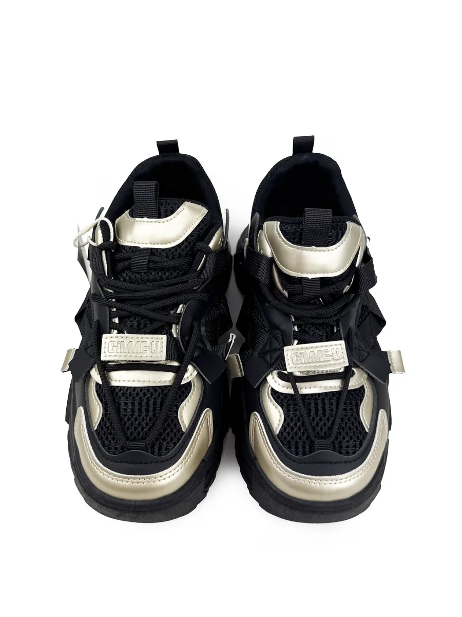 Кроссовки жен. 462-130-01/20 black+gold р.35