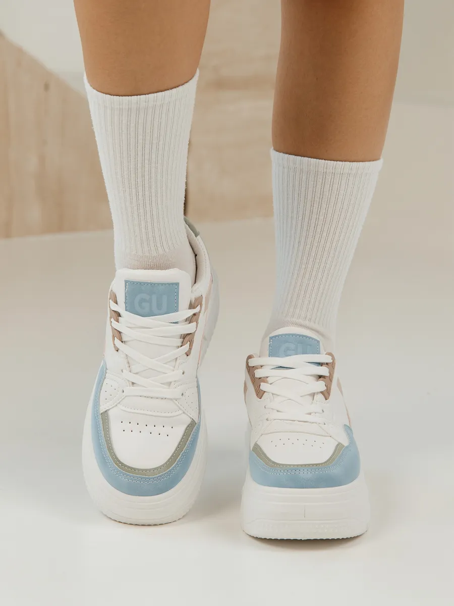 Кроссовки жен. 462-106-10-04-07 white+blue+pink р.34