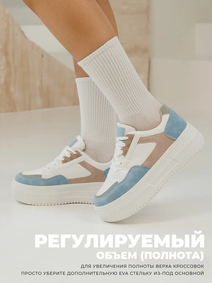 Кроссовки жен. 462-106-10-04-07 white+blue+pink р.34