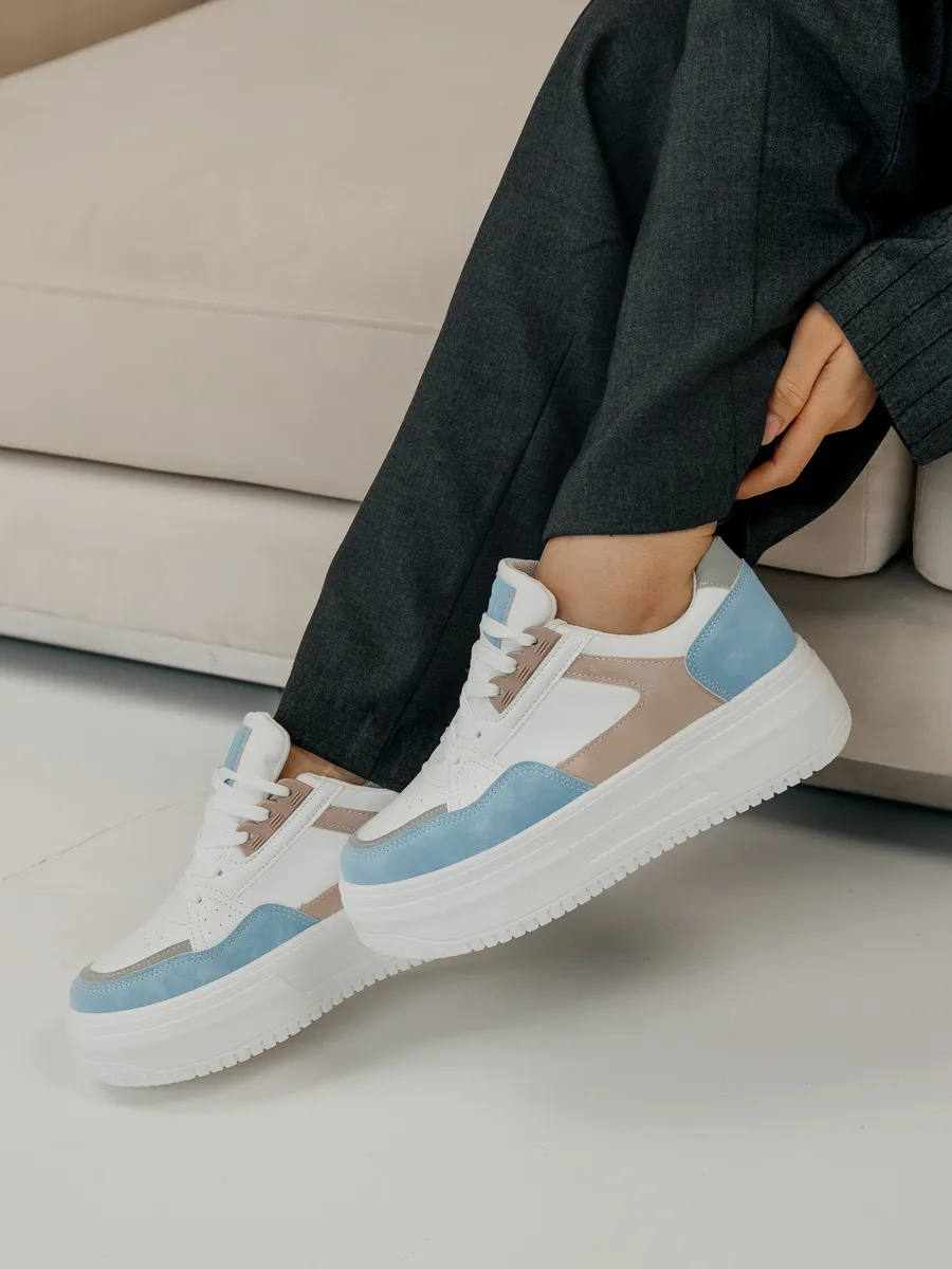 Кроссовки жен. 462-106-10-04-07 white+blue+pink р.34