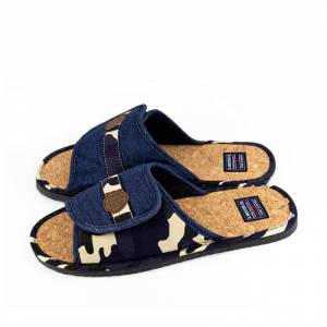 Тапочки домашние мужские А81-171 открытые Джинса Military купить от производителя