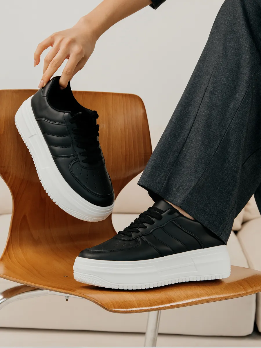 Кроссовки жен. 462-102-10/01 black+white р.34