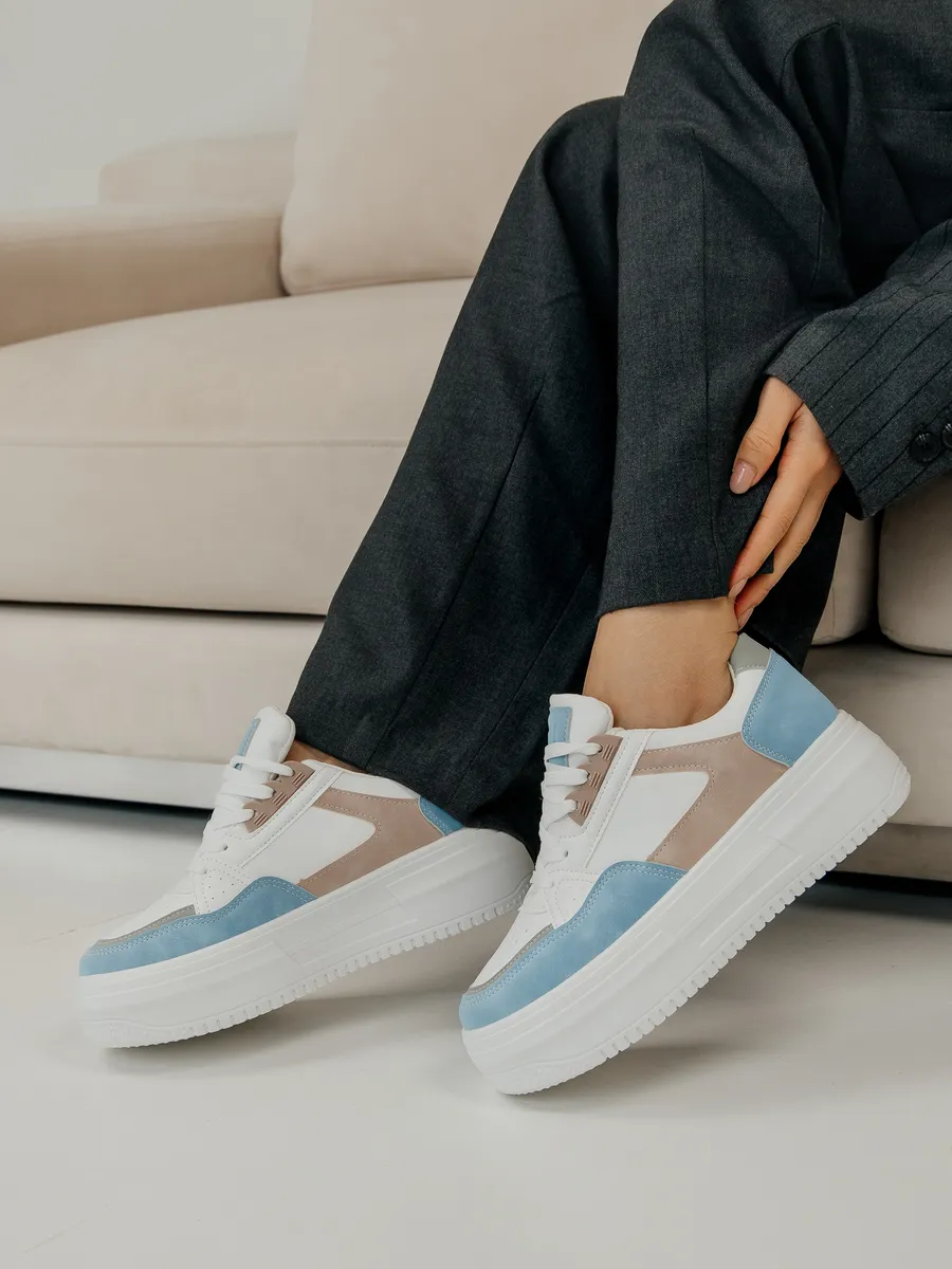 Кроссовки жен. 462-106-10-04-07 white+blue+pink р.34