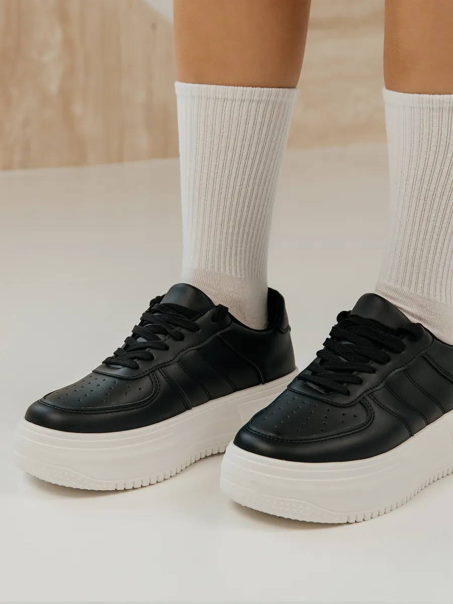 Кроссовки жен. 462-102-10/01 black+white р.34