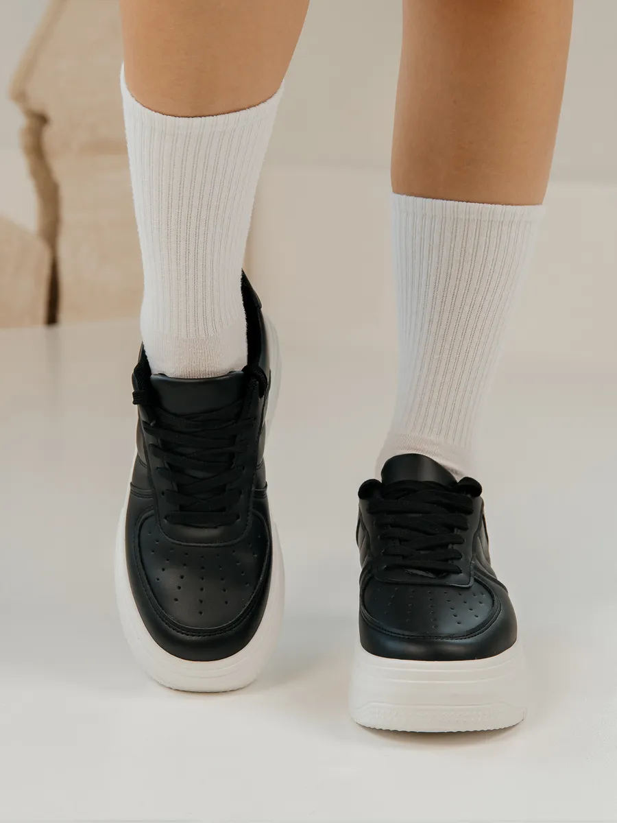 Кроссовки жен. 462-102-10/01 black+white р.34