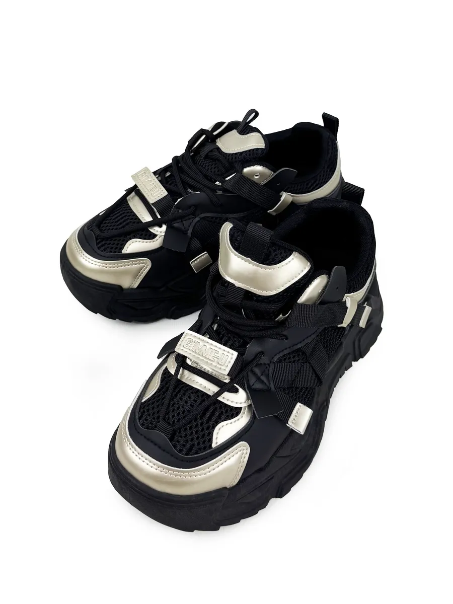 Кроссовки жен. 462-130-01/20 black+gold р.35