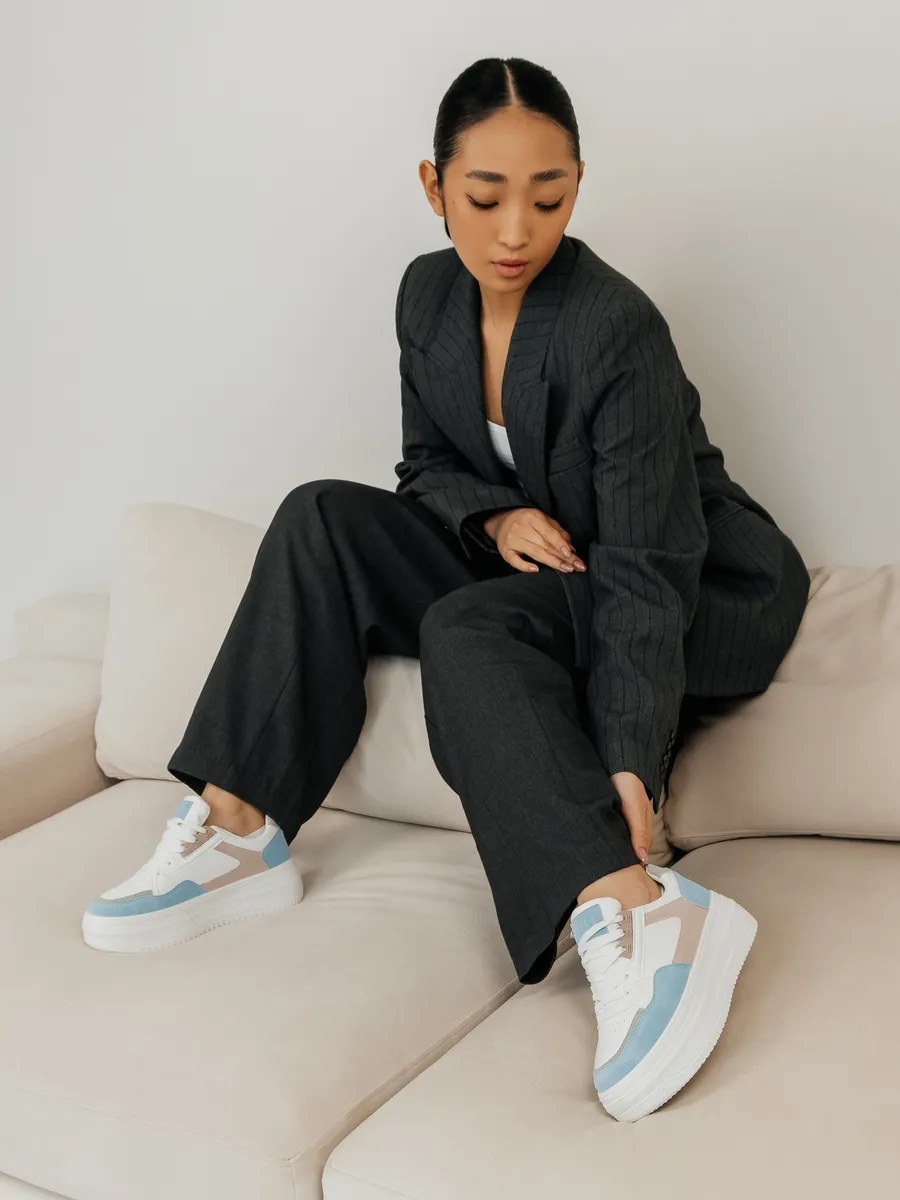 Кроссовки жен. 462-106-10-04-07 white+blue+pink р.34