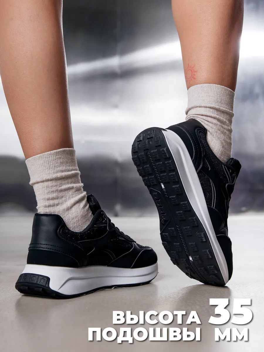 Кроссовки жен. 462-148-10-01 р.34,5 черный