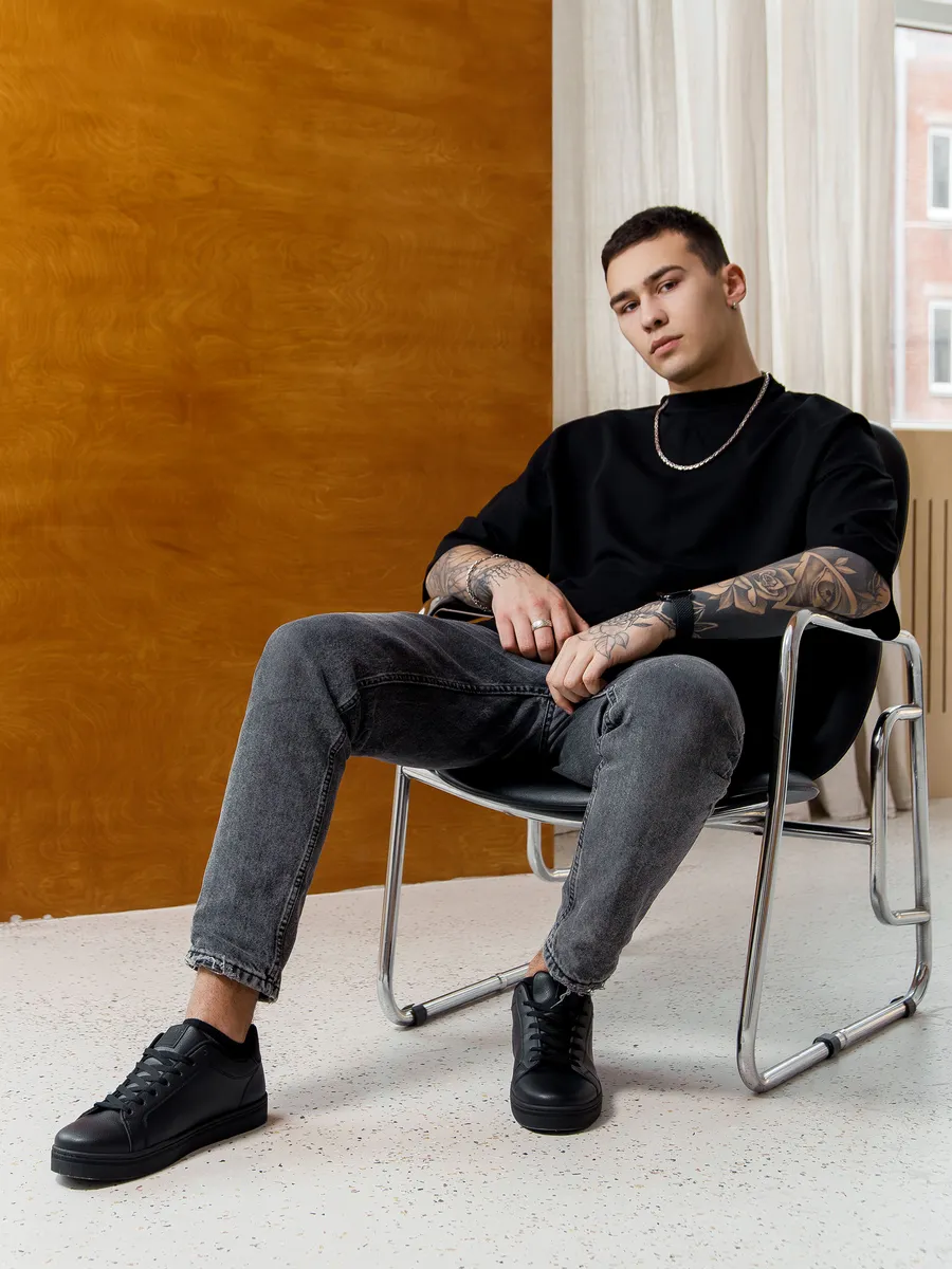 Кроссовки муж. 461-045-01/01 black р.40