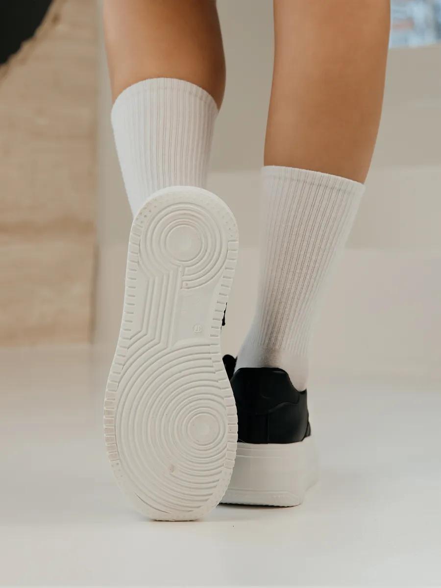 Кроссовки жен. 462-102-10/01 black+white р.34