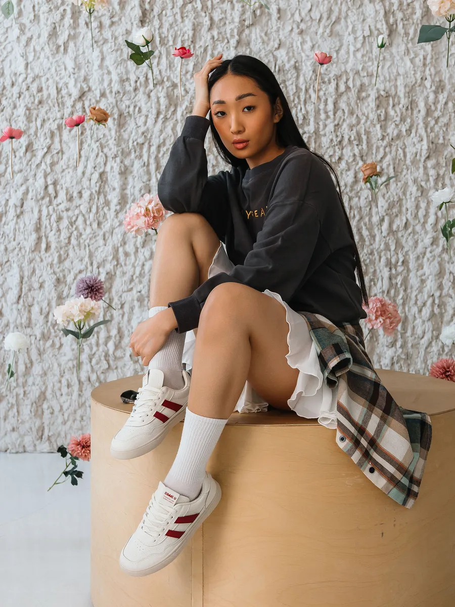 Кроссовки жен. 462-128-11/08 beige+red р.35