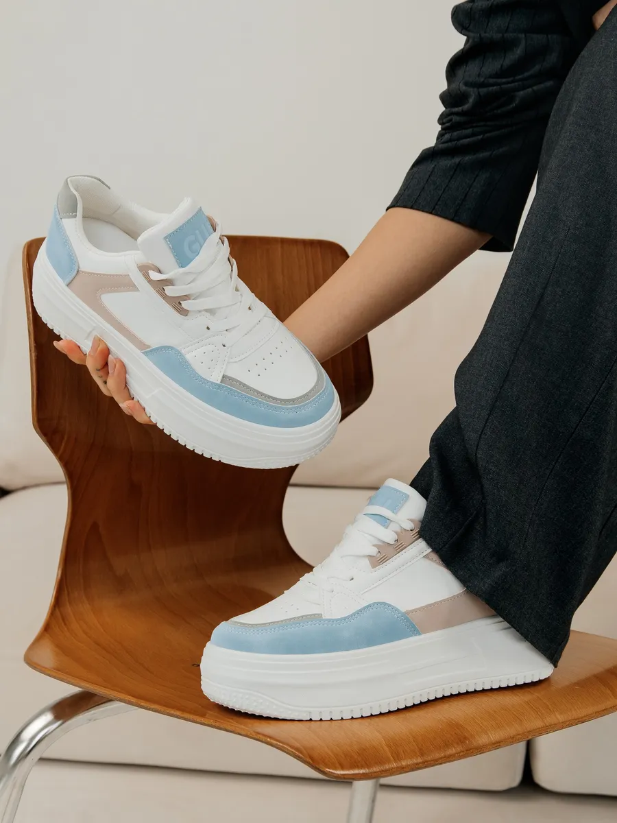 Кроссовки жен. 462-106-10-04-07 white+blue+pink р.34