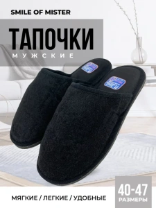 Тапочки домашние мужские А-56 В22-119-01 закрытые  (р.40/41)