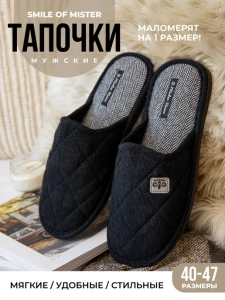 Тапочки домашние мужские А81-645-01 закрытые (р.40)
