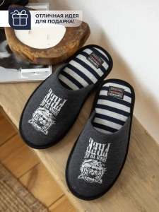 Тапочки домашние мужские А-3051-079-01 закрытые  (р.40/41)