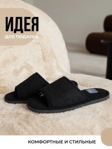 Тапочки домашние мужские А-56 В22-119-01 открытые  (р.40/41)