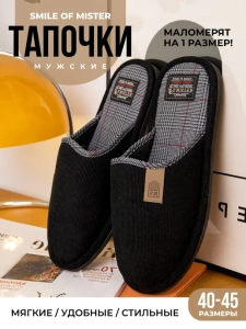 Тапочки домашние мужские А81-251-01 закрытые  (р.40)
