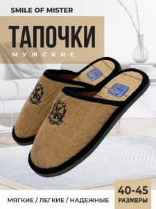 Тапочки домашние мужские А-63 W-11 закрытые (р.40/41)