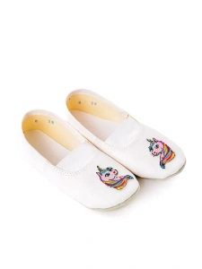 Чешки детские Р-121 Белые, розовый единорог р.23