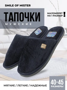 Тапочки домашние мужские А-160-015-01 закрытые р.40/41